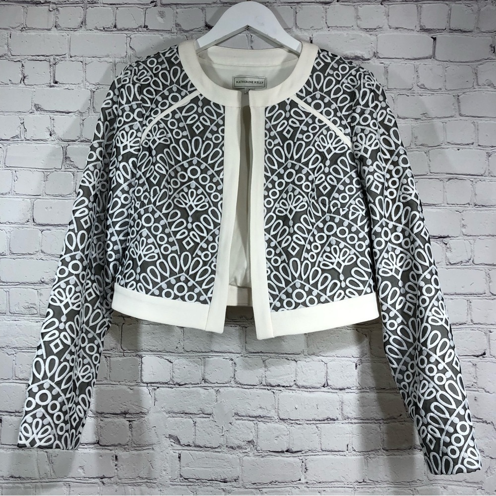 Katherine Kelly top open party jacket